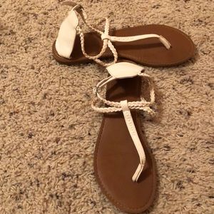 White casual sandals